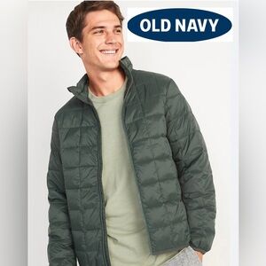 NWT Old Navy Water -Resistant Grid-Quilted Zip Puffer